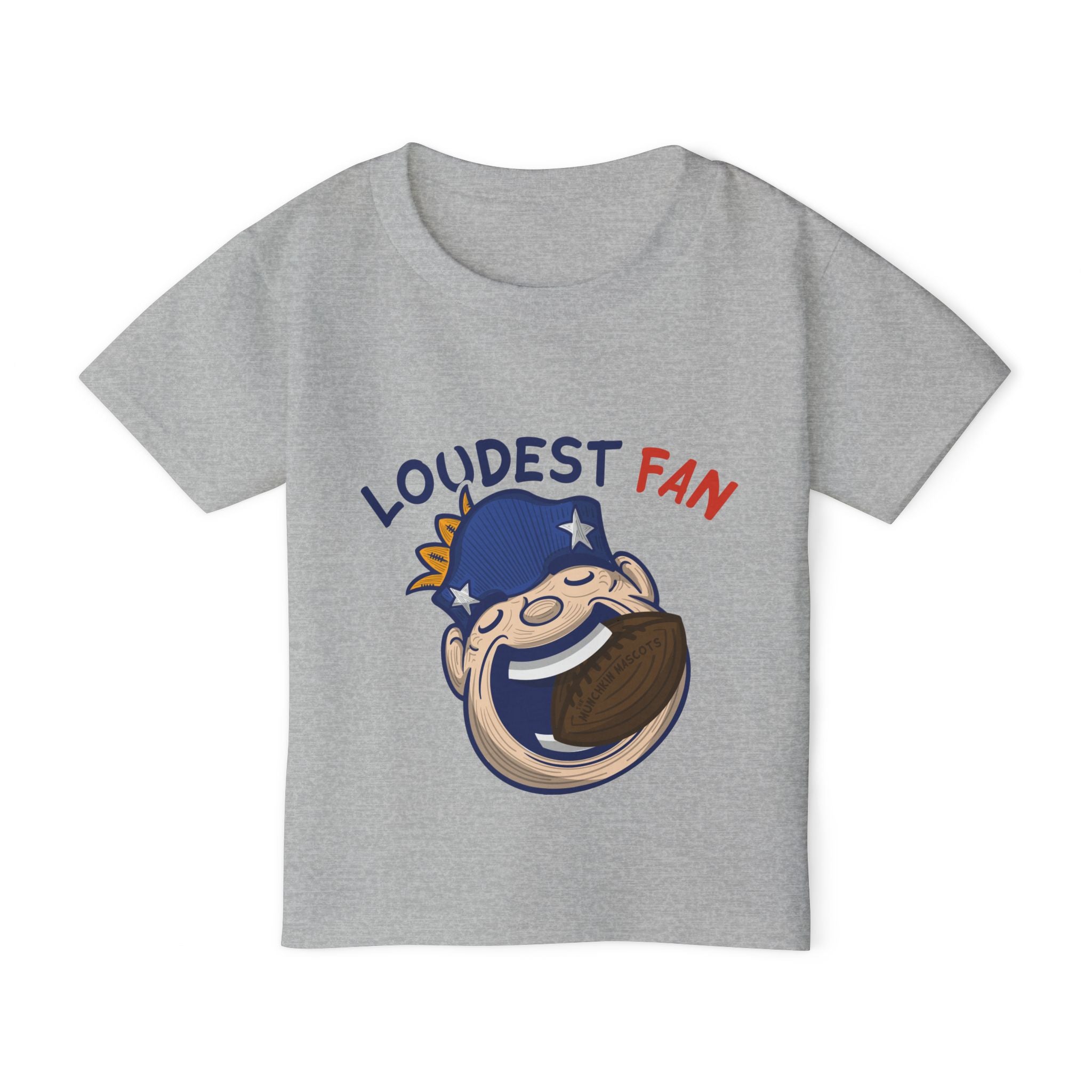 New England Football Toddler Tshirt Lil' Pat 'Loudest Fan' | Hand-Drawn Art | Gifts for Kids