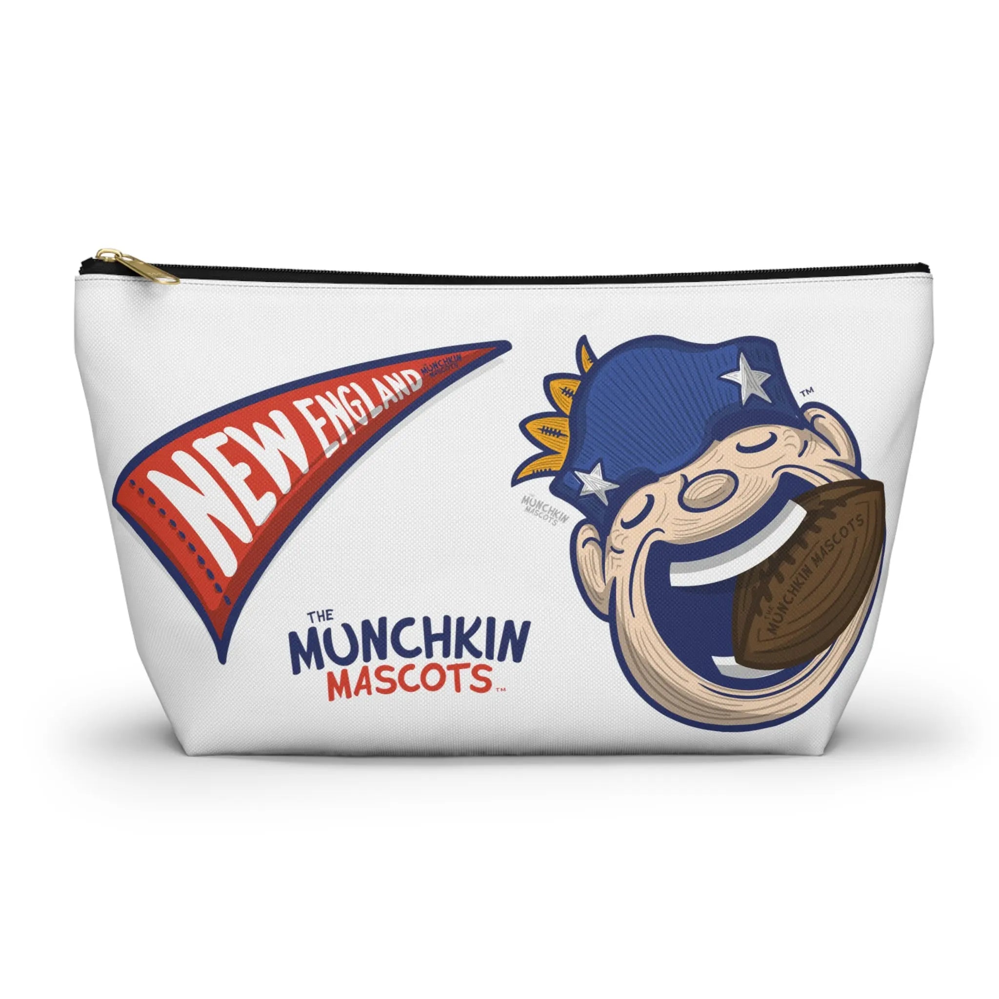 Accessory Pouch w T-bottom - Pattern - Lil' Pat NE Football Printify