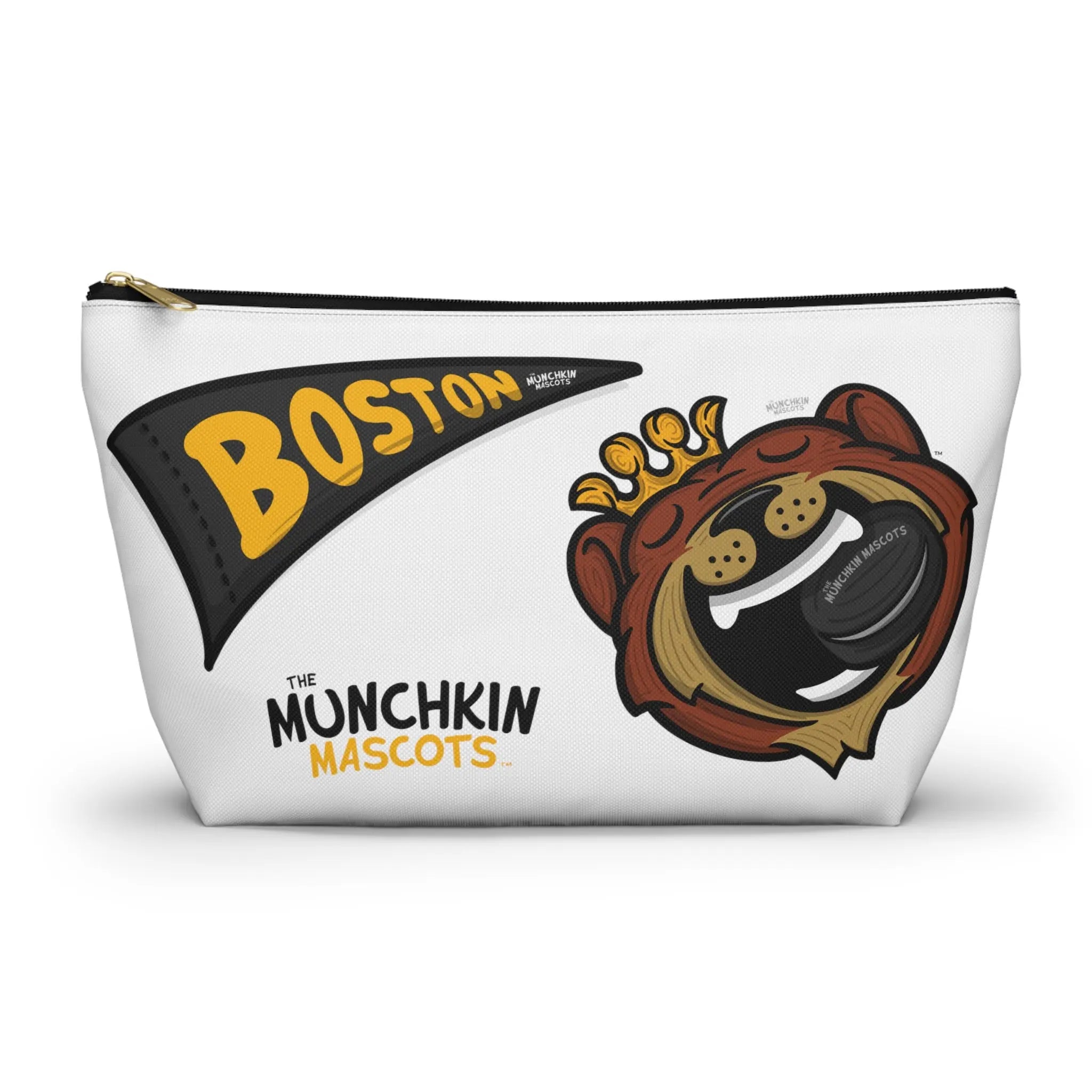 Accessory Pouch w T-bottom - Pattern - Lil' Blades BOS Hockey Printify