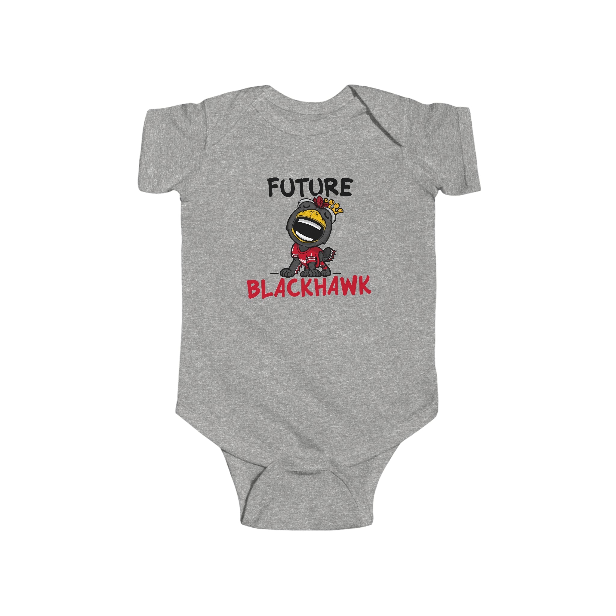 Infant Fine Jersey Bodysuit - Future Blackhawk - Lil' Tommy CHI Hockey Printify
