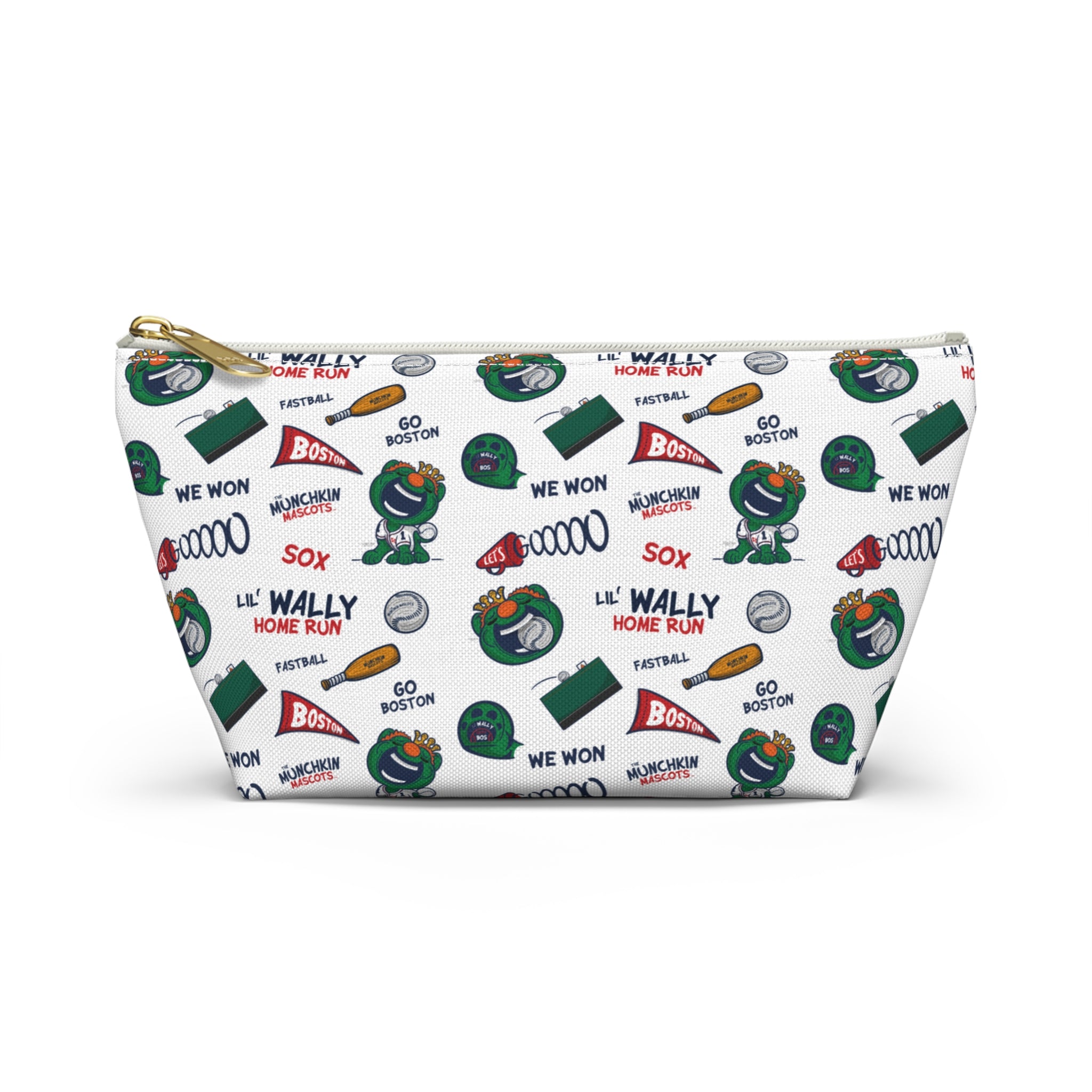 Boston Baseball Accessory Pouch Lil' Wally Themed | Hand-Drawn Art | Gifts for Kids