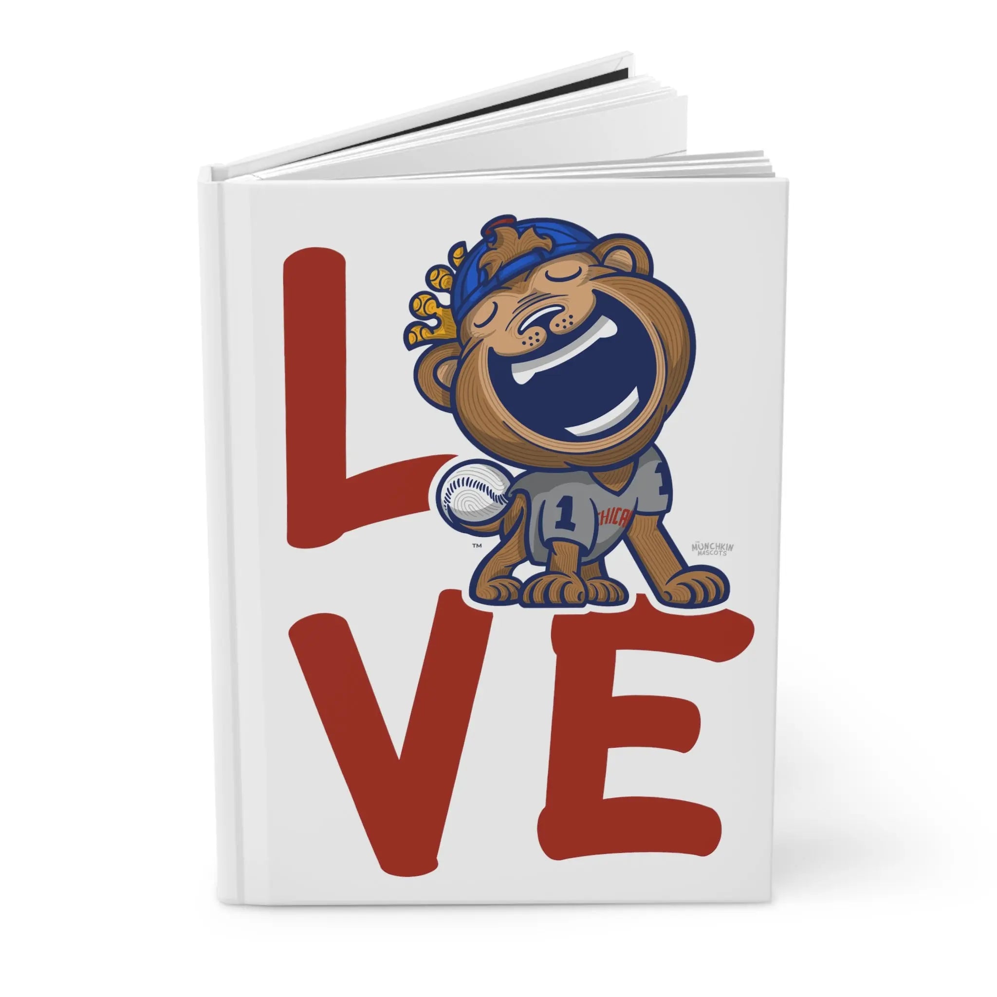 Hardcover Journal Matte - LOVE - Lil' Clark CHI Baseball Printify