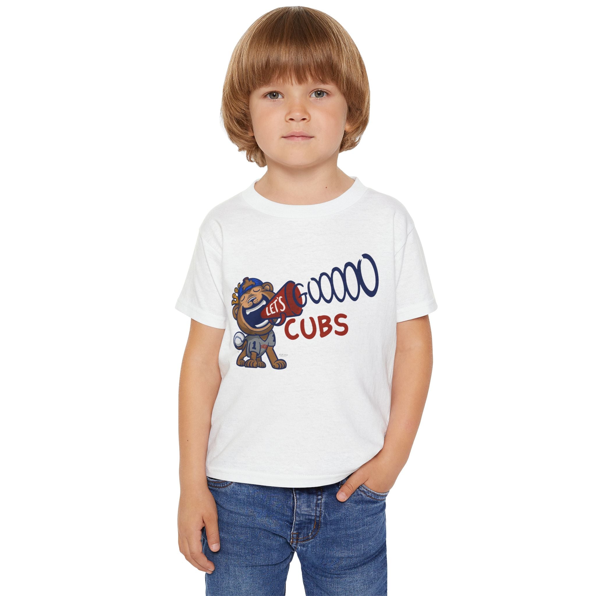 Chicago Baseball Toddler Tshirt Lil' Clark 'Let's Go' | Hand-Drawn Art | Gifts for Kids