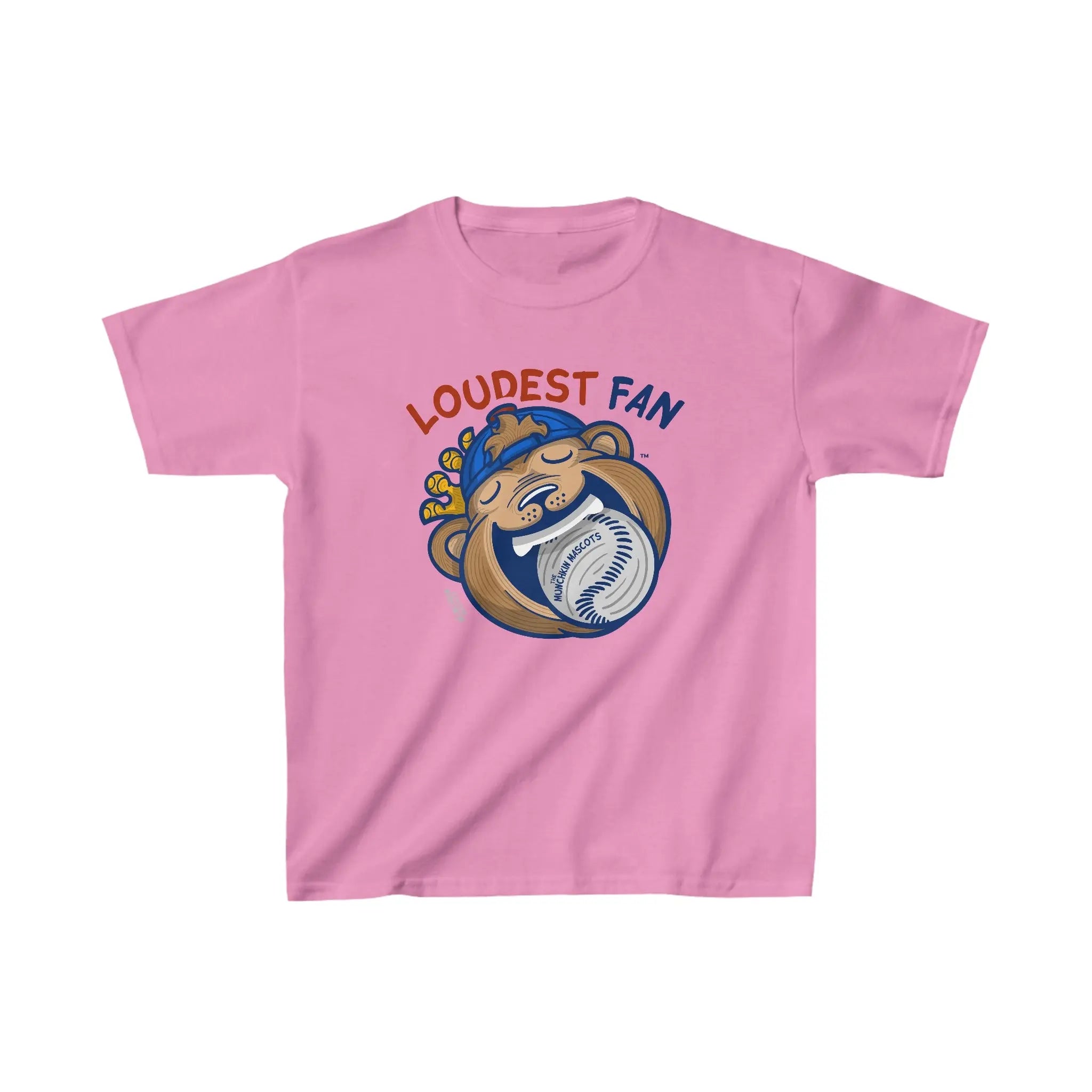Kids Heavy Cotton™ Tee - Loudest Fan - Lil' Clark CHI Baseball Printify
