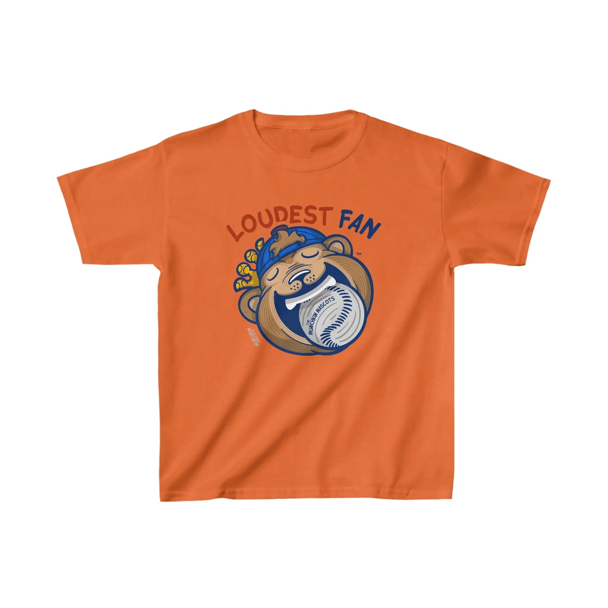 Kids Heavy Cotton™ Tee - Loudest Fan - Lil' Clark CHI Baseball Printify