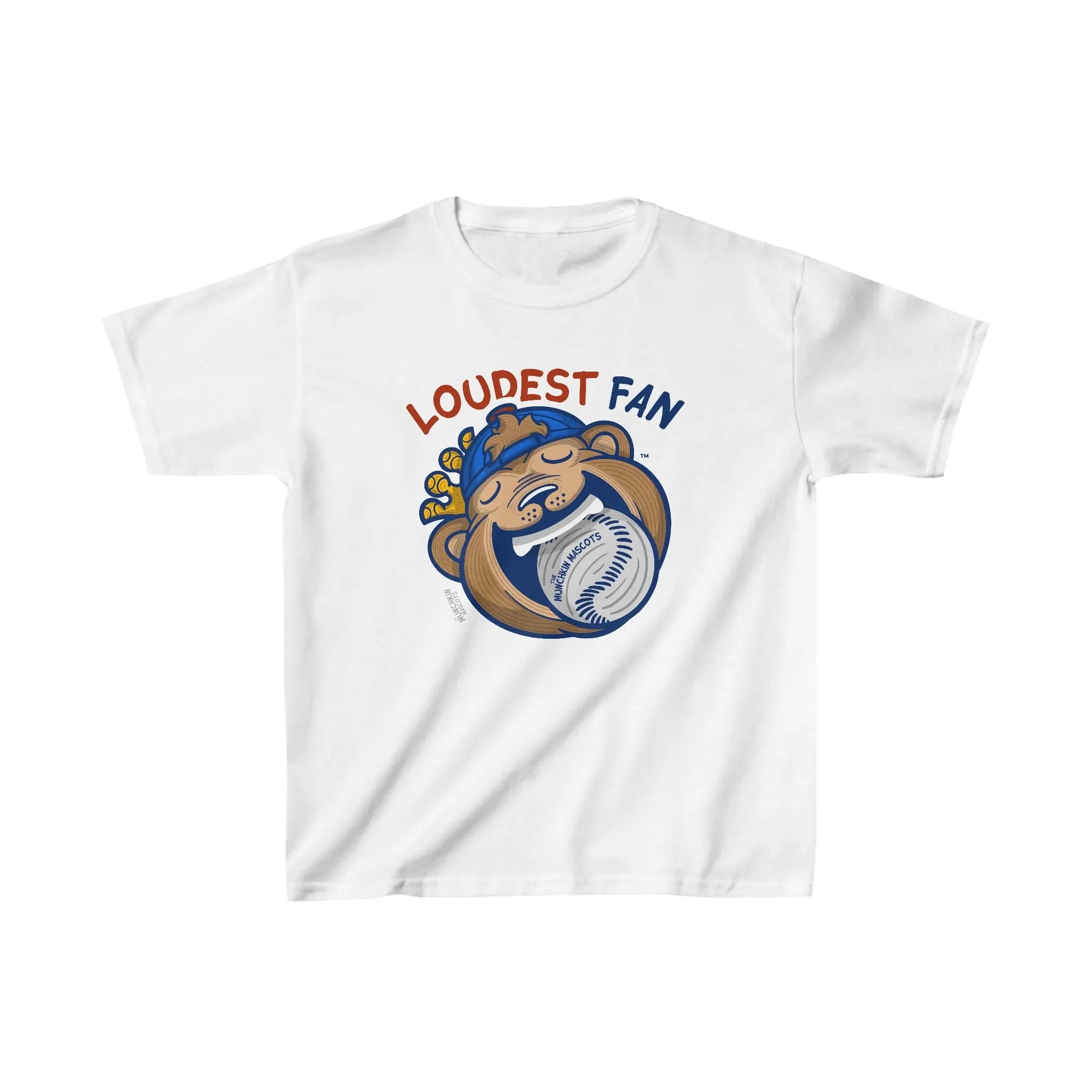 Kids Heavy Cotton™ Tee - Loudest Fan - Lil' Clark CHI Baseball Printify