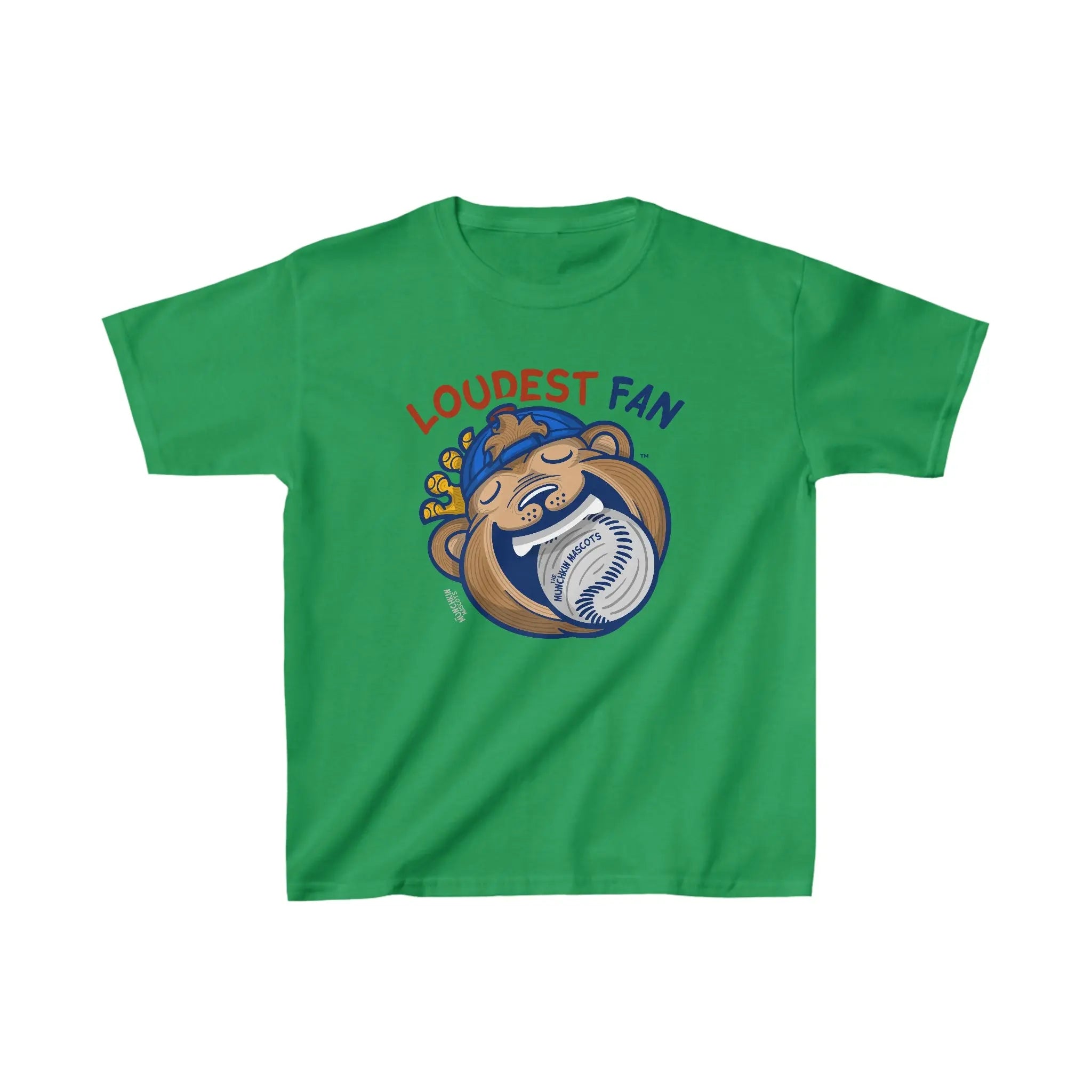 Kids Heavy Cotton™ Tee - Loudest Fan - Lil' Clark CHI Baseball Printify