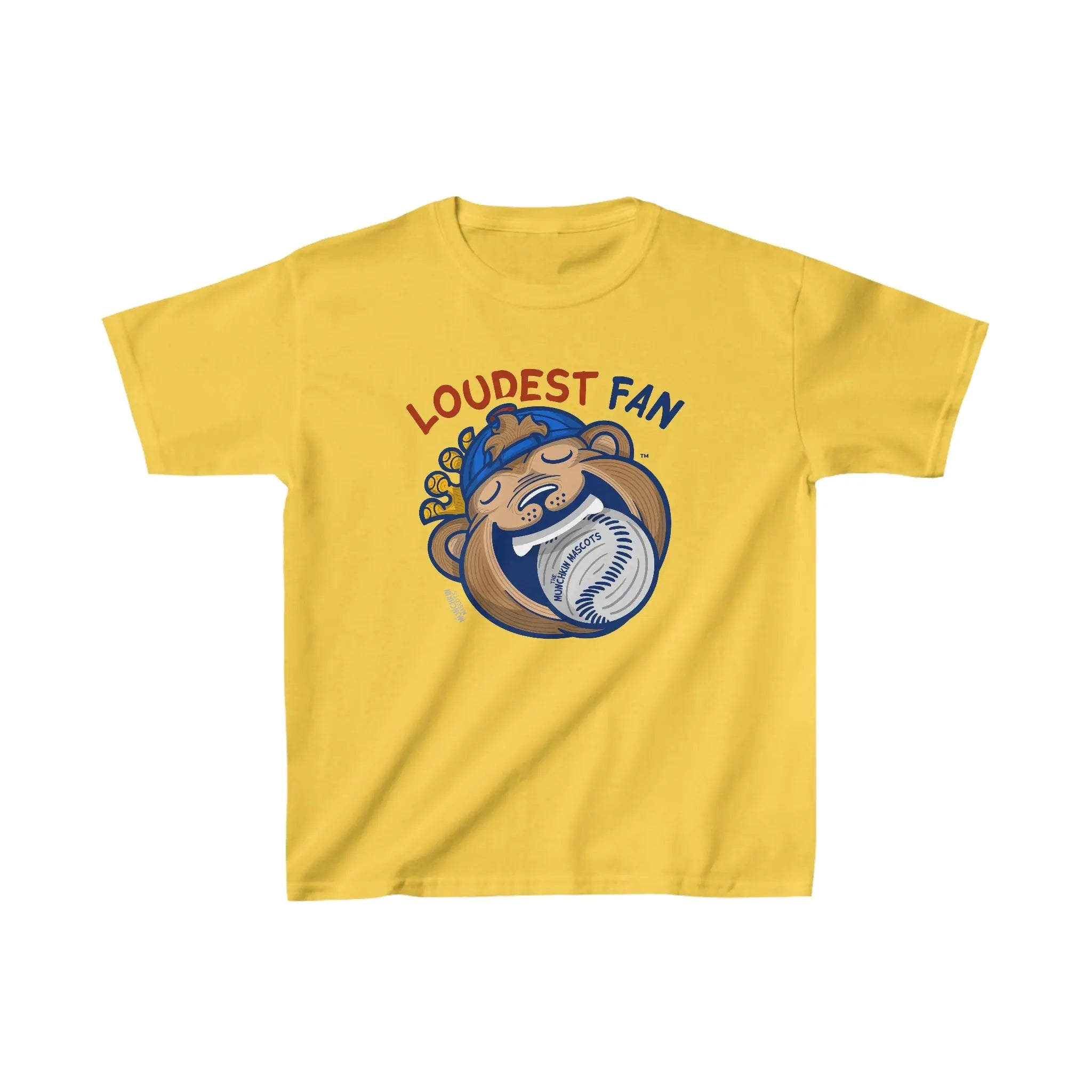 Kids Heavy Cotton™ Tee - Loudest Fan - Lil' Clark CHI Baseball Printify