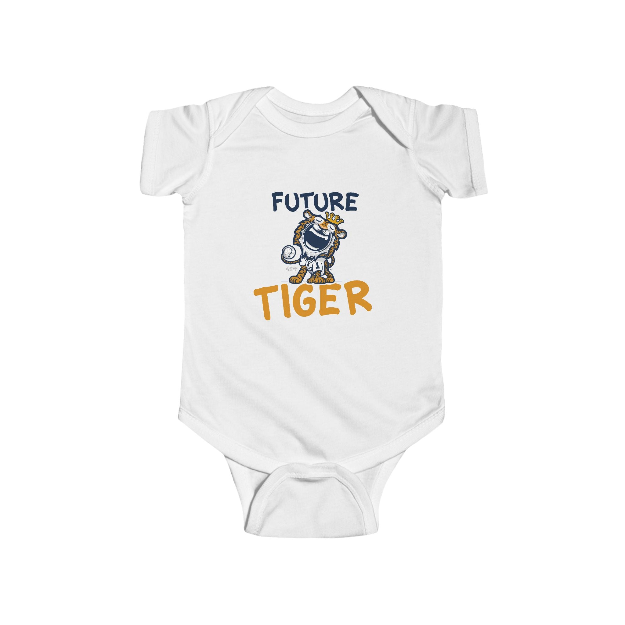 Detroit Baseball Newborn & Infant Lil' Paws 'Future' Jersey Bodysuit | Hand-Drawn Art | Gifts for Newborns