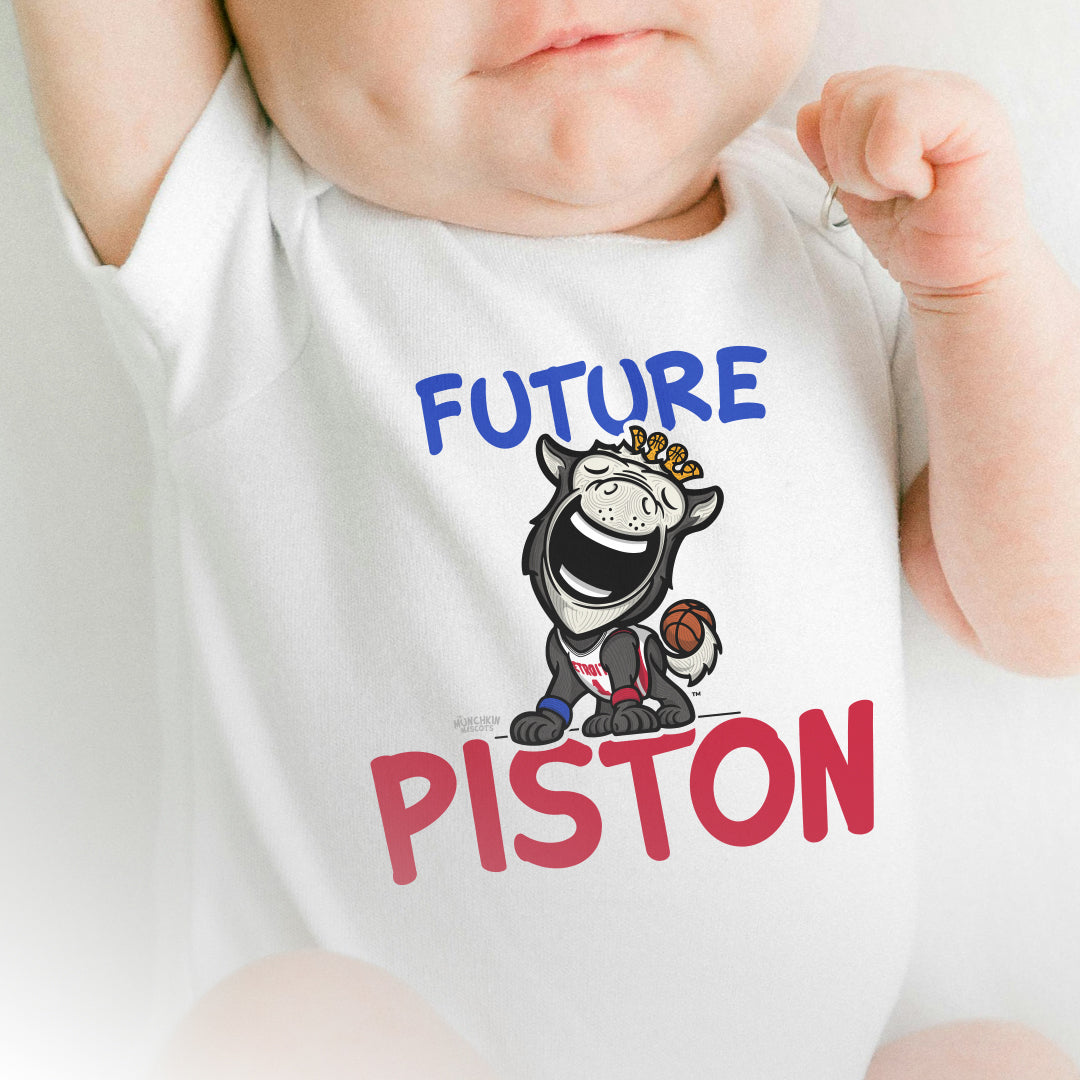 Detroit Basketball Newborn & Infant Lil' Hooper 'Future' Jersey Bodysuit | Hand-Drawn Art | Gifts for Newborns