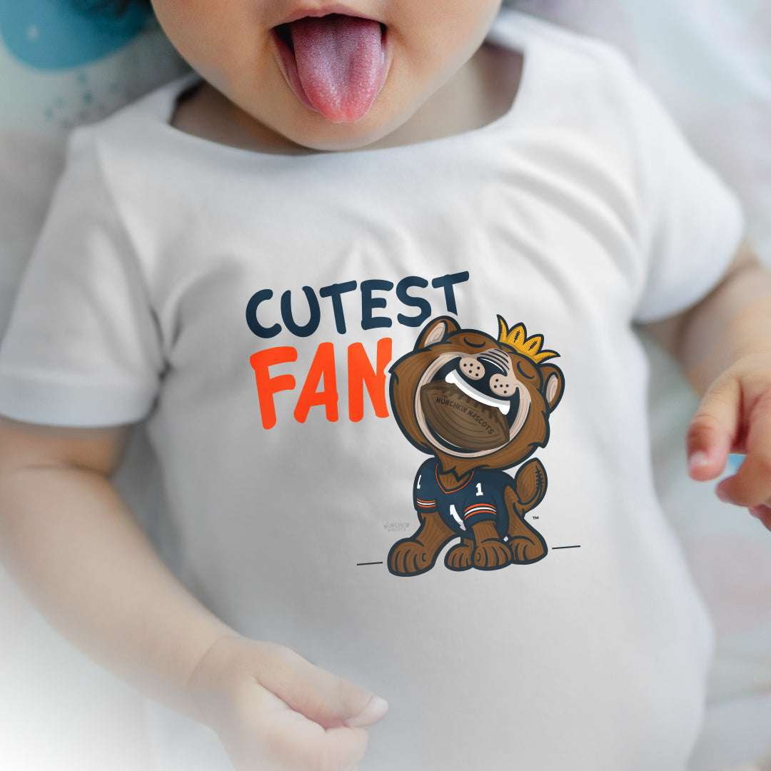 Chicago Football Newborn & Infant Lil' Staley 'Cutest Fan' Jersey Bodysuit | Hand-Drawn Art | Gifts for Newborns