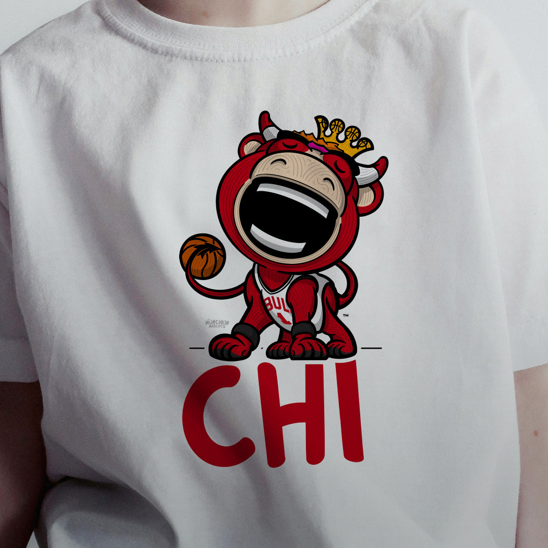 Chicago Basketball Toddler Tshirt Lil' Benny 'CHI' | Hand-Drawn Art | Gifts for Kids