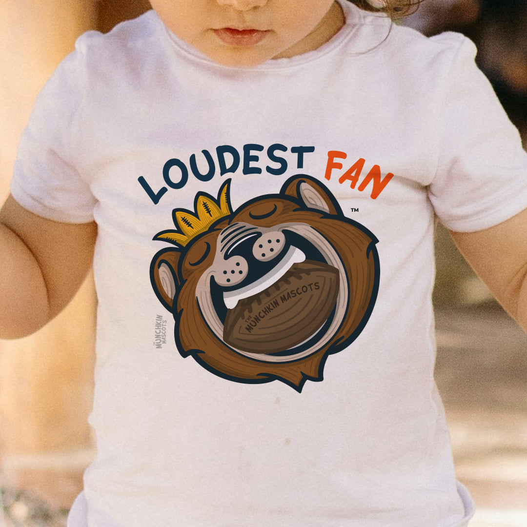 Chicago Football Toddler Tshirt Lil' Staley 'Loudest Fan' | Hand-Drawn Art | Gifts for Kids