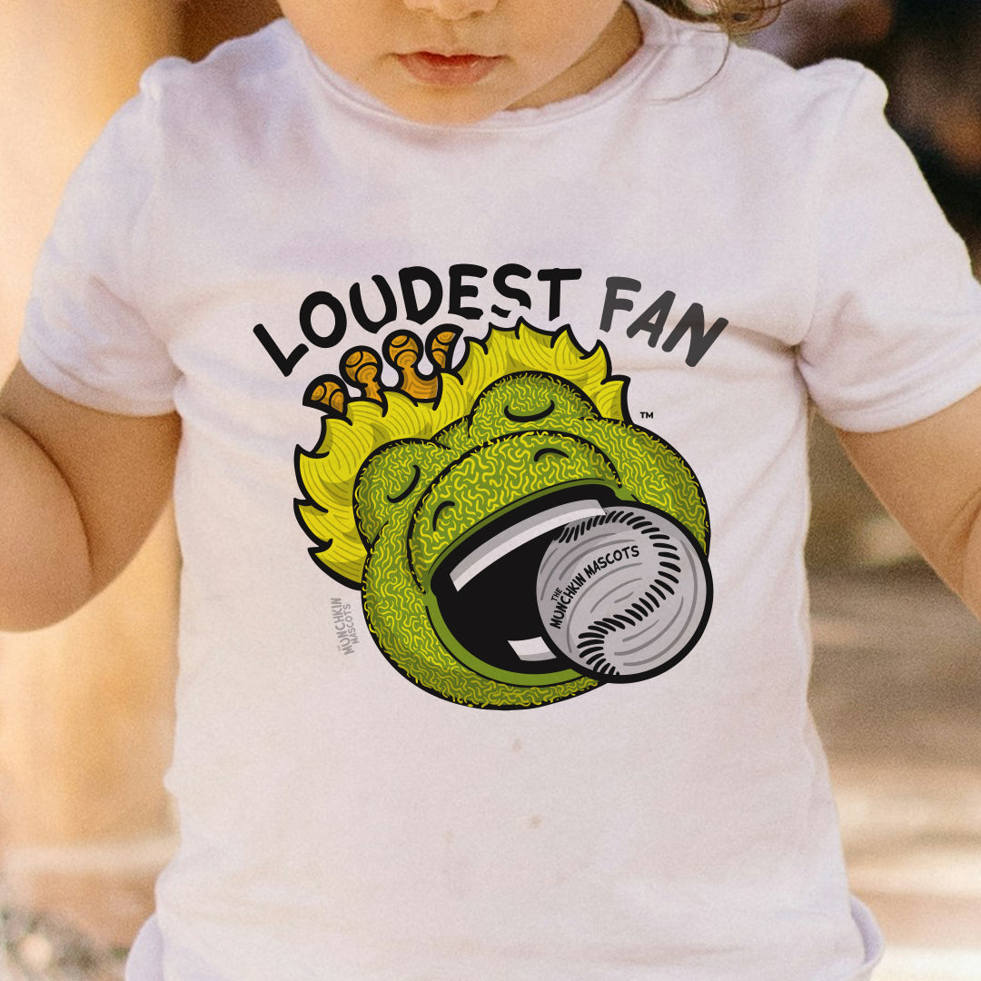 Chicago Baseball Toddler Tshirt Lil' Southpaw 'Loudest Fan' | Hand-Drawn Art | Gifts for Kids
