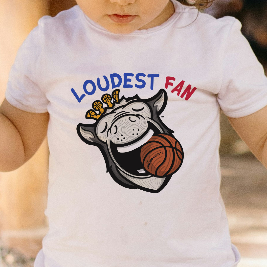 Detroit Basketball Toddler Tshirt Lil' Hooper 'Loudest Fan' | Hand-Drawn Art | Gifts for Kids