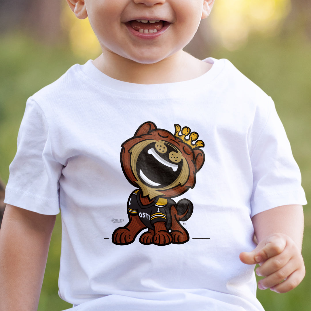 Boston Hockey Toddler Tshirt Lil' Blades 'Home/Away Mascot' | Hand-Drawn Art | Gifts for Kids