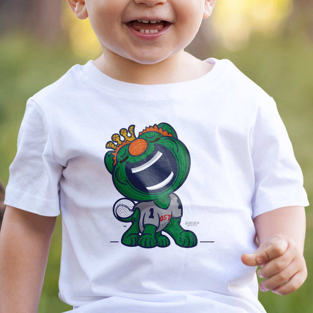 Boston Baseball Toddler Tshirt Lil' Wally 'Home/Away Mascot' | Hand-Drawn Art | Gifts for Kids