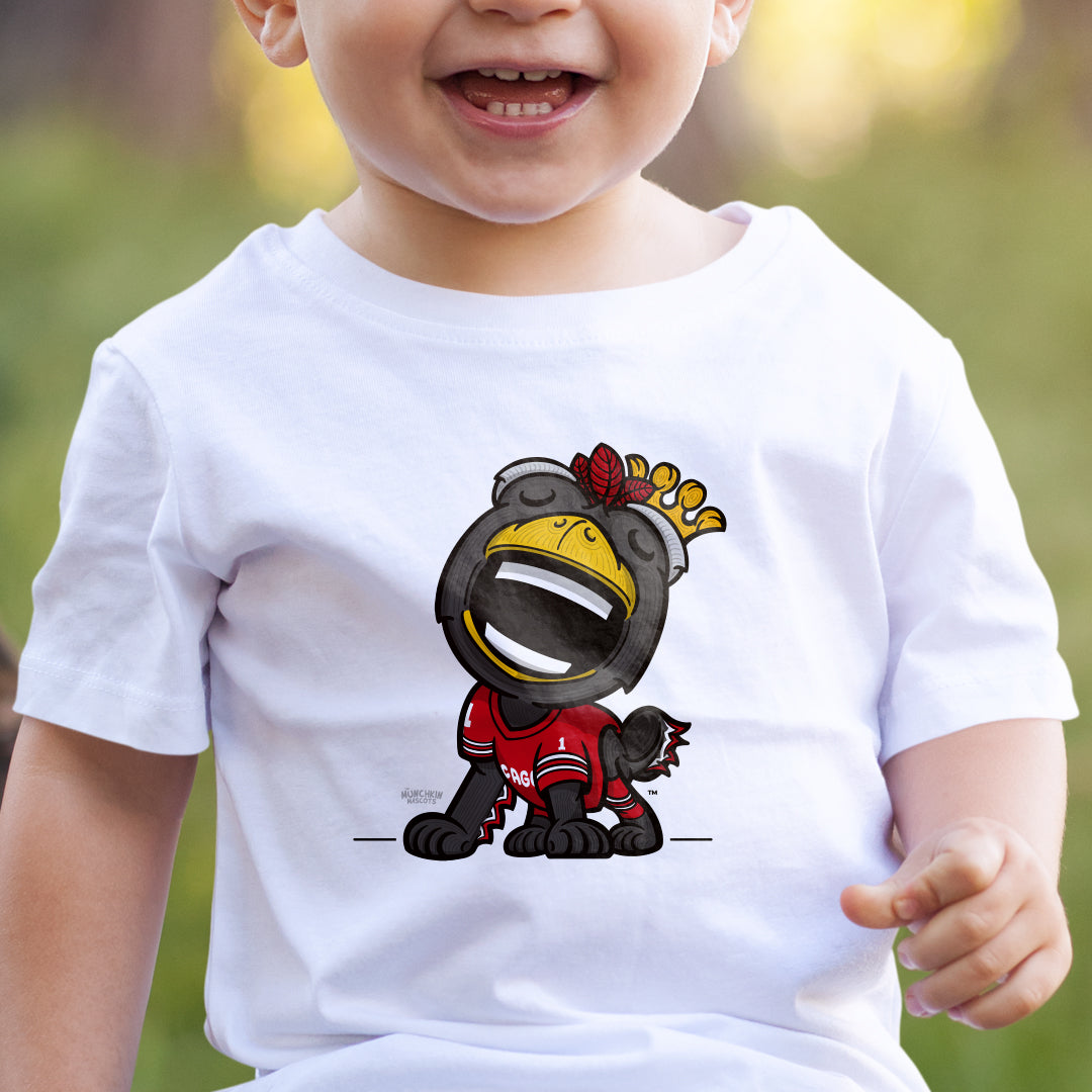 Chicago Hockey Toddler Tshirt Lil' Tommy 'Home/Away Mascot' | Hand-Drawn Art | Gifts for Kids