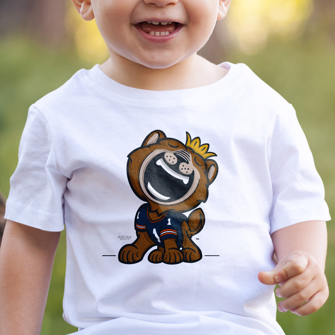 Chicago Football Toddler Tshirt Lil' Staley 'Home/Away Mascot' | Hand-Drawn Art | Gifts for Kids