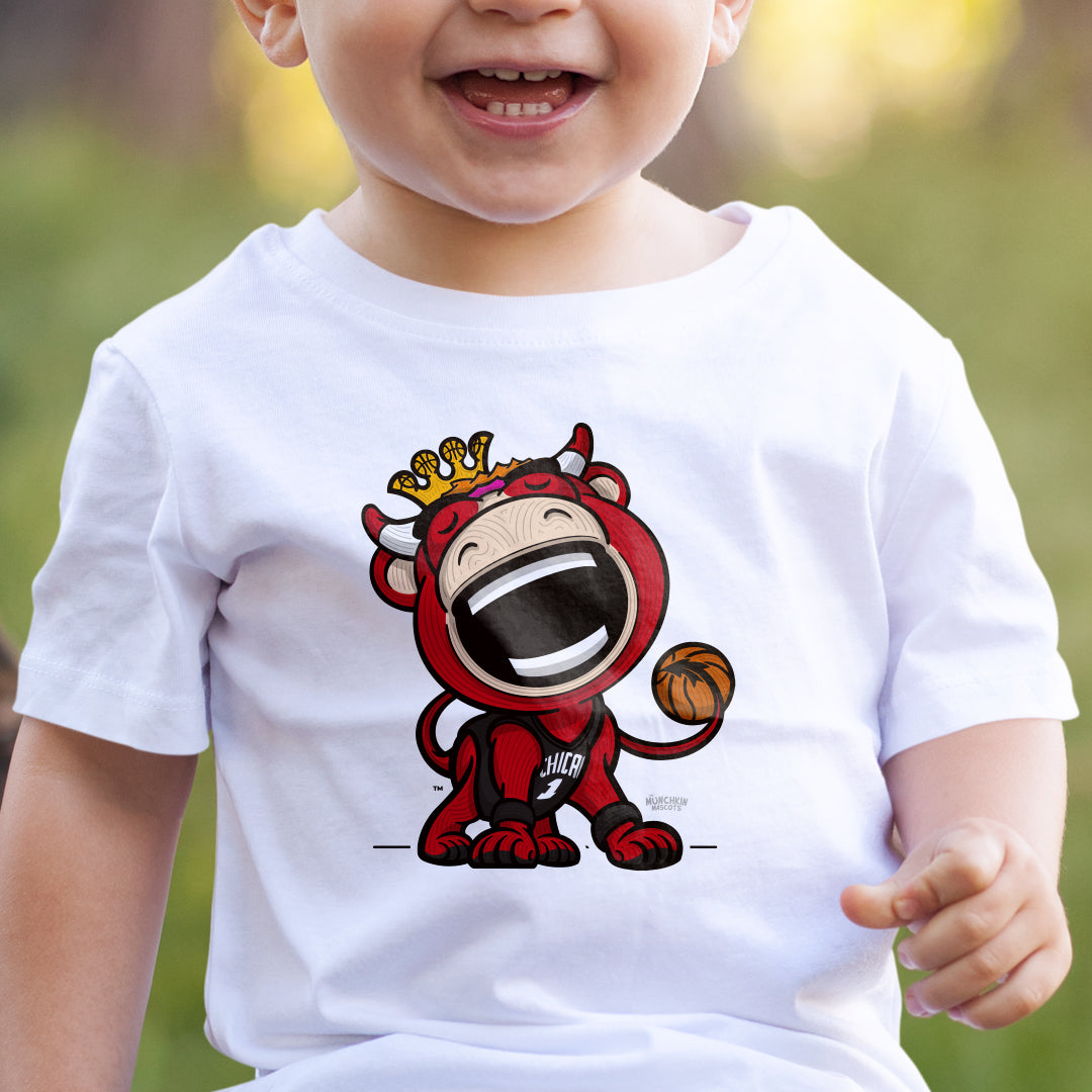 Chicago Basketball Toddler Tshirt Lil' Benny 'Home/Away Mascot' | Hand-Drawn Art | Gifts for Kids