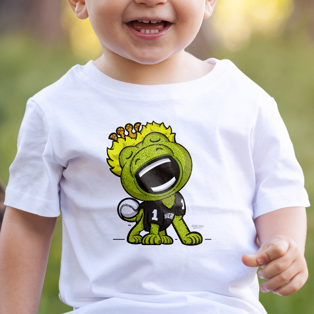 Chicago Baseball Toddler Tshirt Lil' Southpaw 'Home/Away Mascot' | Hand-Drawn Art | Gifts for Kids
