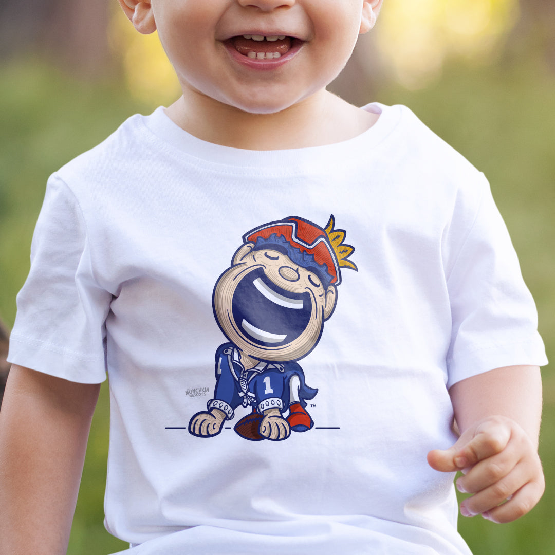 New England Football Toddler Tshirt Lil' Pat 'Home/Away Mascot' | Hand-Drawn Art | Gifts for Kids