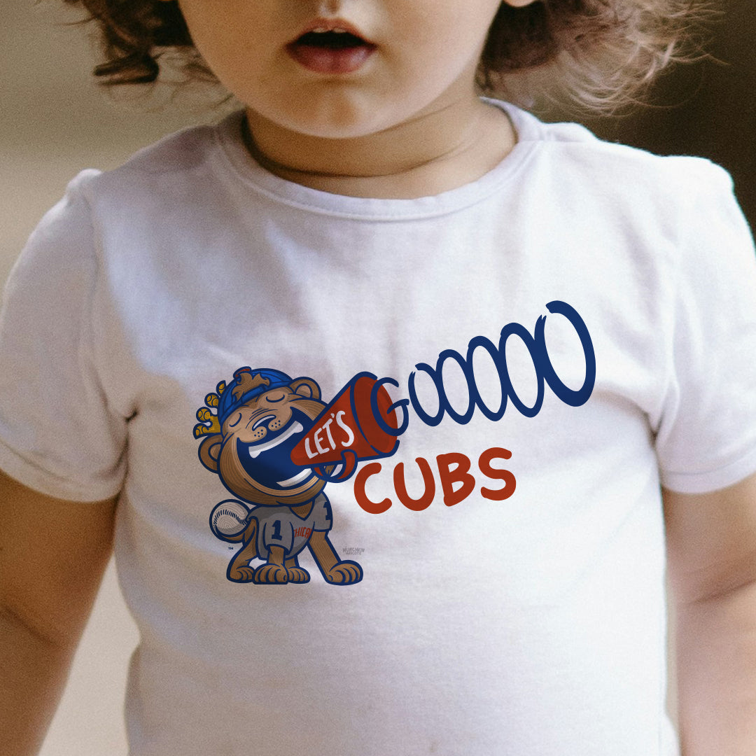 Chicago Baseball Toddler Tshirt Lil' Clark 'Let's Go' | Hand-Drawn Art | Gifts for Kids