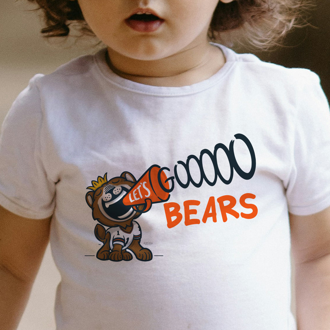 Chicago Football Toddler Tshirt Lil' Staley 'Let's Go' | Hand-Drawn Art | Gifts for Kids
