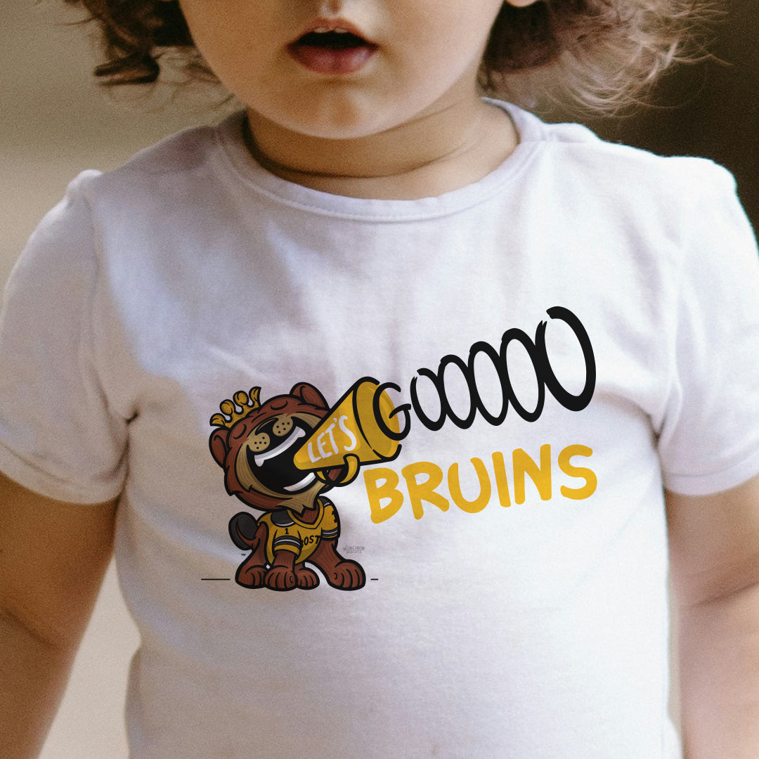 Boston Hockey Toddler Tshirt Lil' Blades 'Let's Go' | Hand-Drawn Art | Gifts for Kids