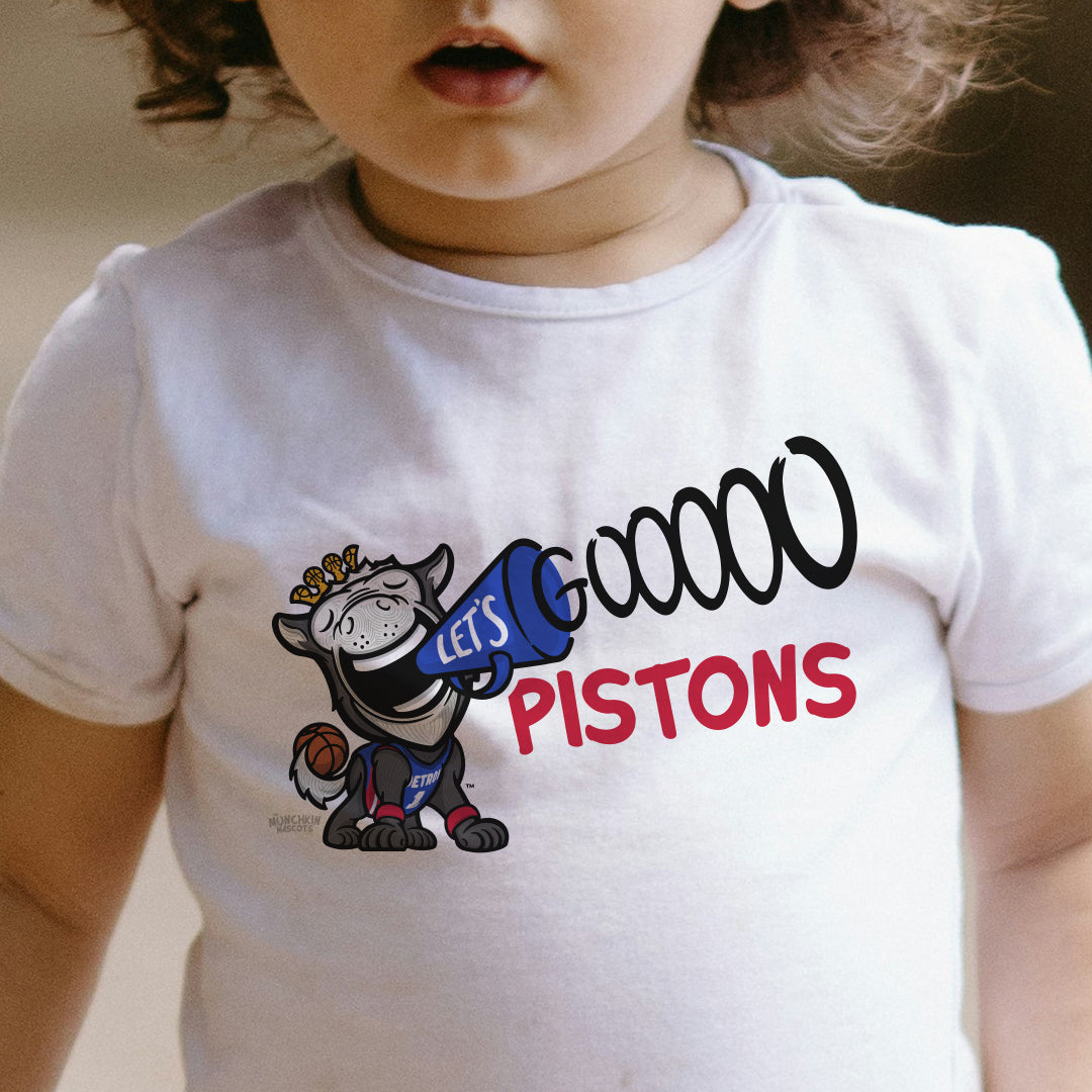 Detroit Basketball Toddler Tshirt Lil' Hooper 'Let's Go' | Hand-Drawn Art | Gifts for Kids