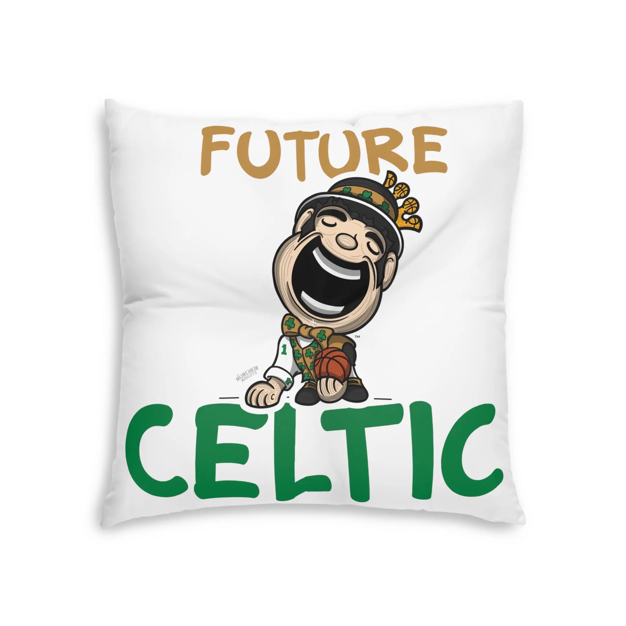 Tufted Floor Pillow, Square - Pattern + Future - Lil' Lucky BOS Basketball Printify