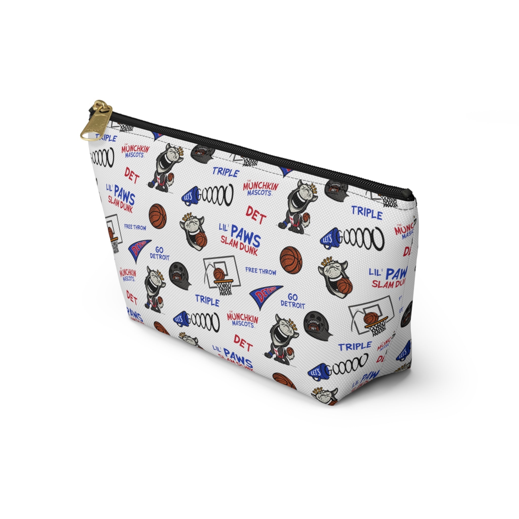 Accessory Pouch w T-bottom - Pattern- Lil' Hooper DET Basketball Printify