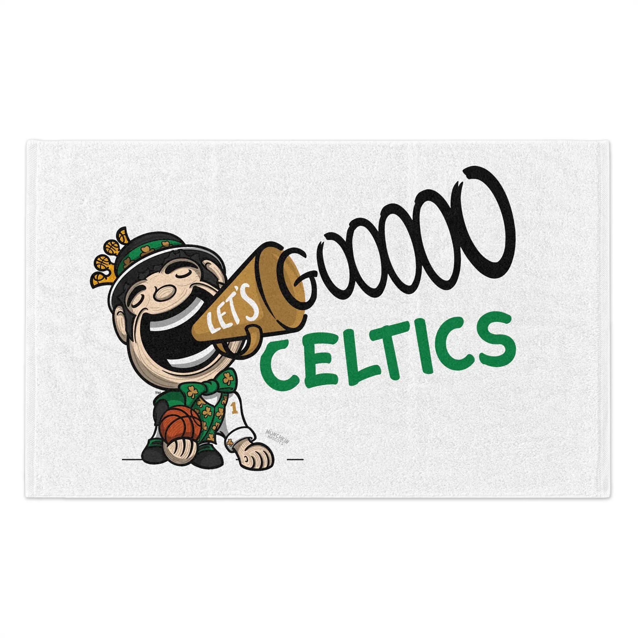 Rally Towel, 11x18 - Lets Go - Lil' Lucky BOS Basketball Printify