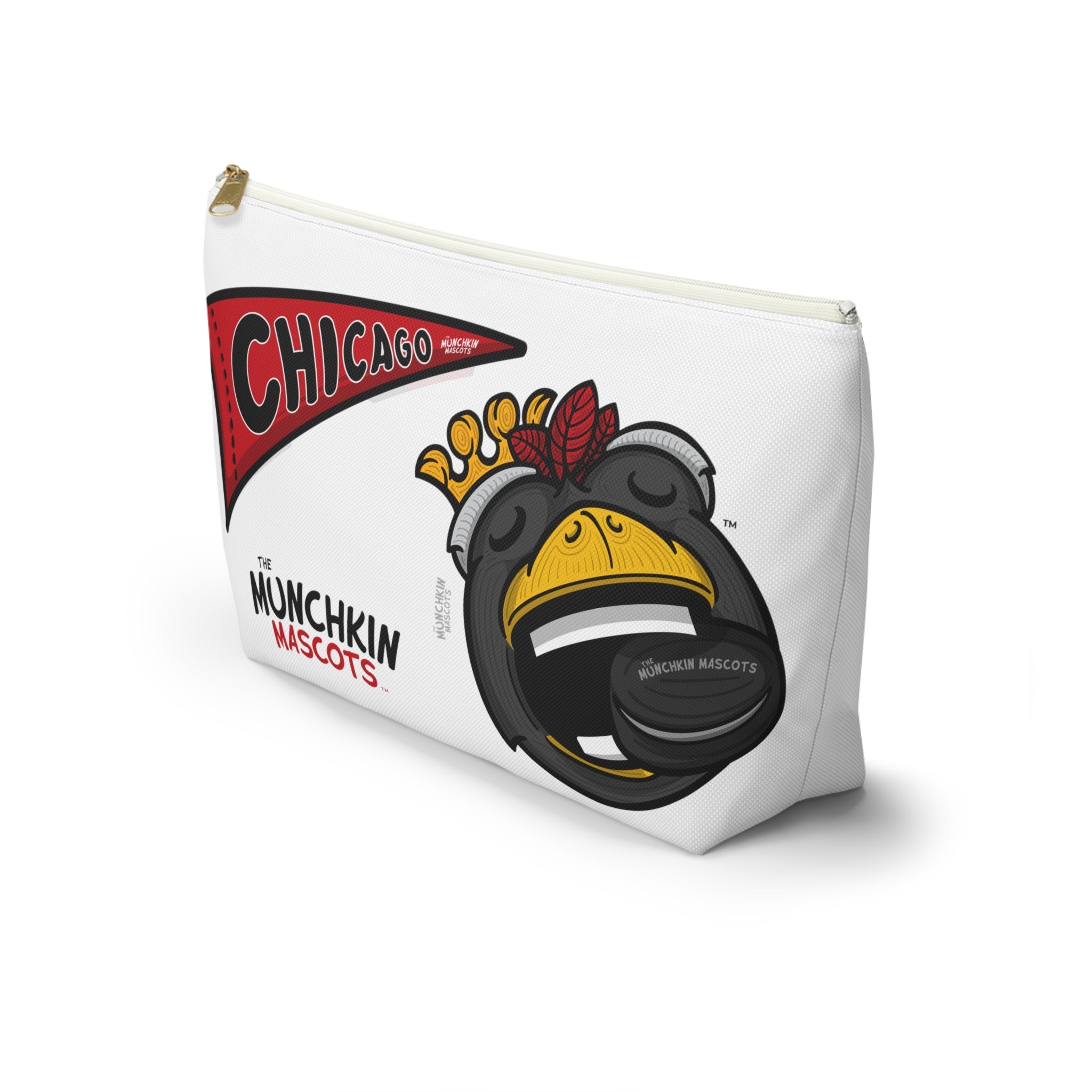 Accessory Pouch w T-bottom - Pattern - Lil' Tommy CHI Hockey Printify