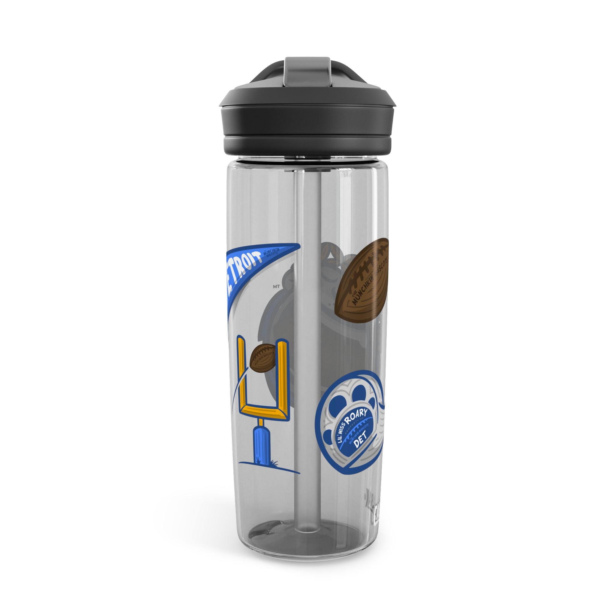 Detroit Football CamelBak Eddy® Lil' Miss Roary Water Bottle, 20oz\25oz | Hand-Drawn Art | Gifts for Kids