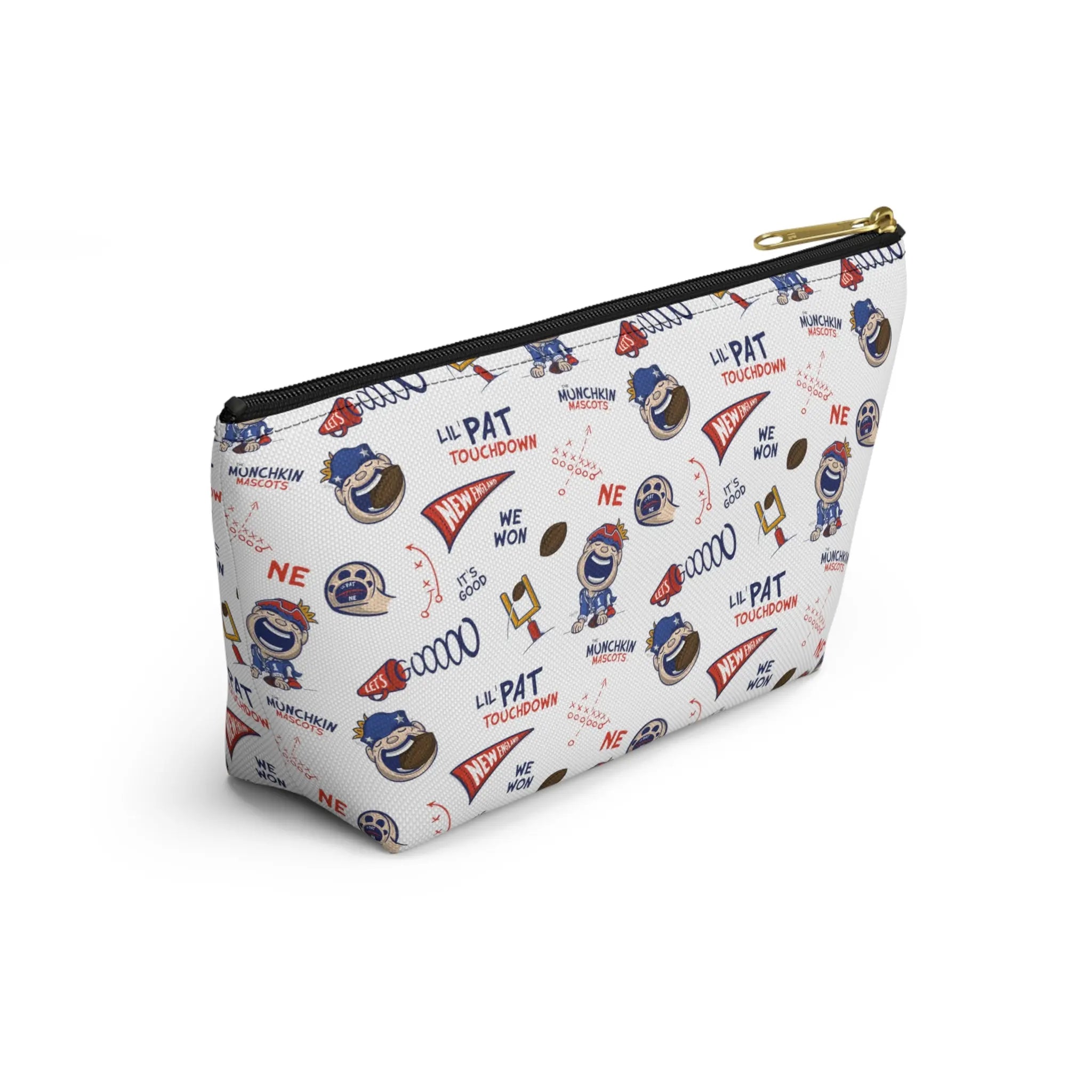 Accessory Pouch w T-bottom - Pattern - Lil' Pat NE Football Printify