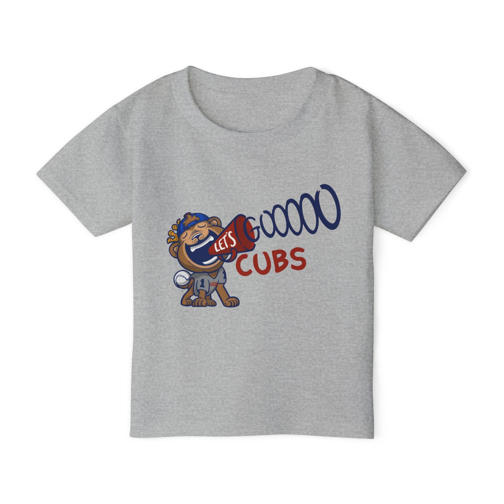 Chicago Baseball Toddler Tshirt Lil' Clark 'Let's Go' | Hand-Drawn Art | Gifts for Kids