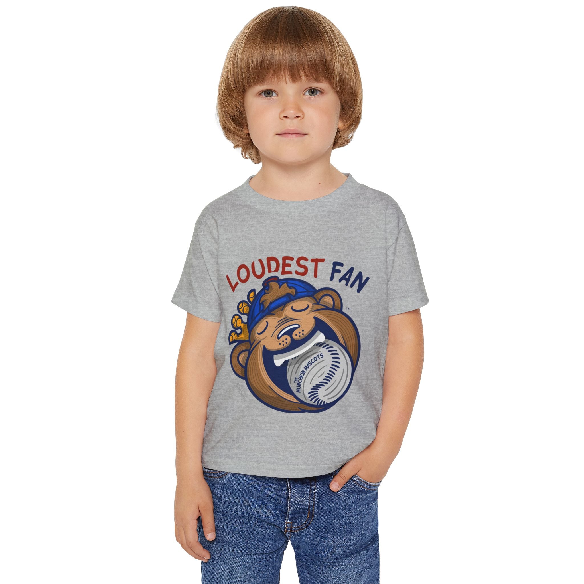 Chicago Baseball Toddler Tshirt Lil' Clark 'Loudest Fan' | Hand-Drawn Art | Gifts for Kids