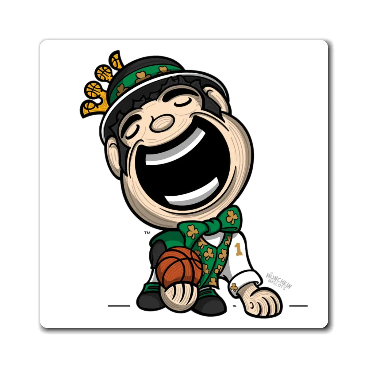 Magnet - Lil' Lucky BOS Basketball Printify