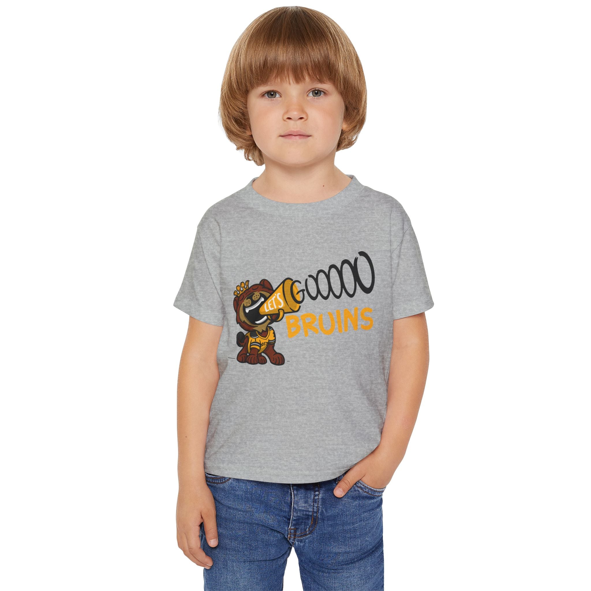 Boston Hockey Toddler Tshirt Lil' Blades 'Let's Go' | Hand-Drawn Art | Gifts for Kids