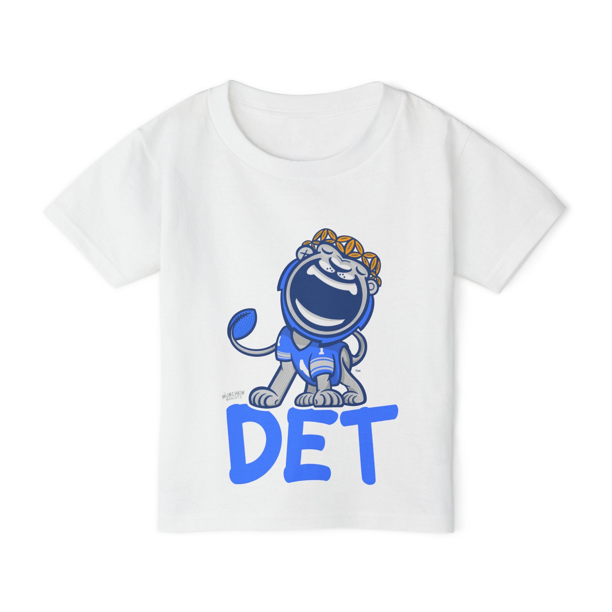 Detroit Football Toddler Tshirt Lil' Miss Roary 'DET' | Hand-Drawn Art | Gifts for Kids