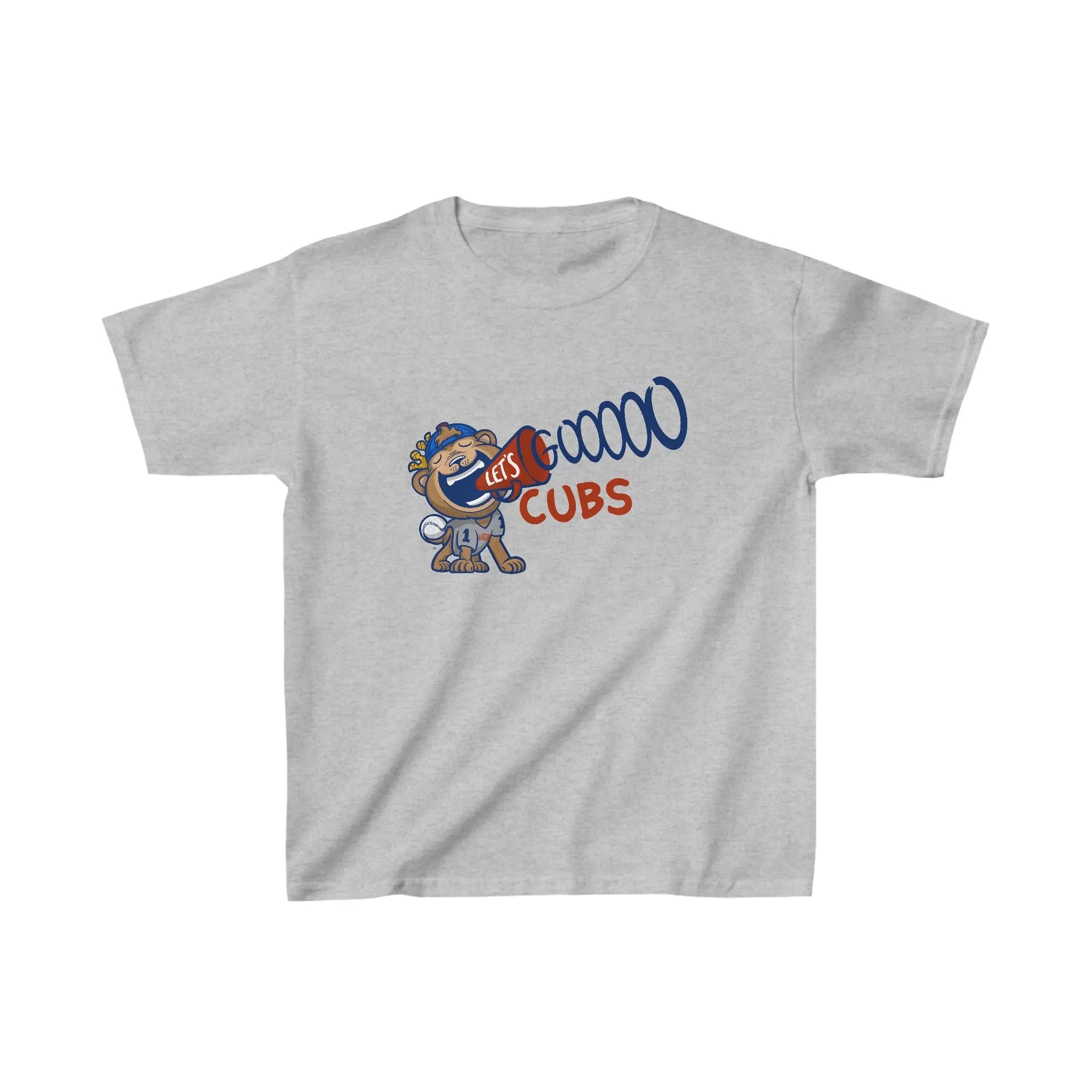 Kids Heavy Cotton™ Tee - Lets Go - Lil' Clark CHI Baseball Printify