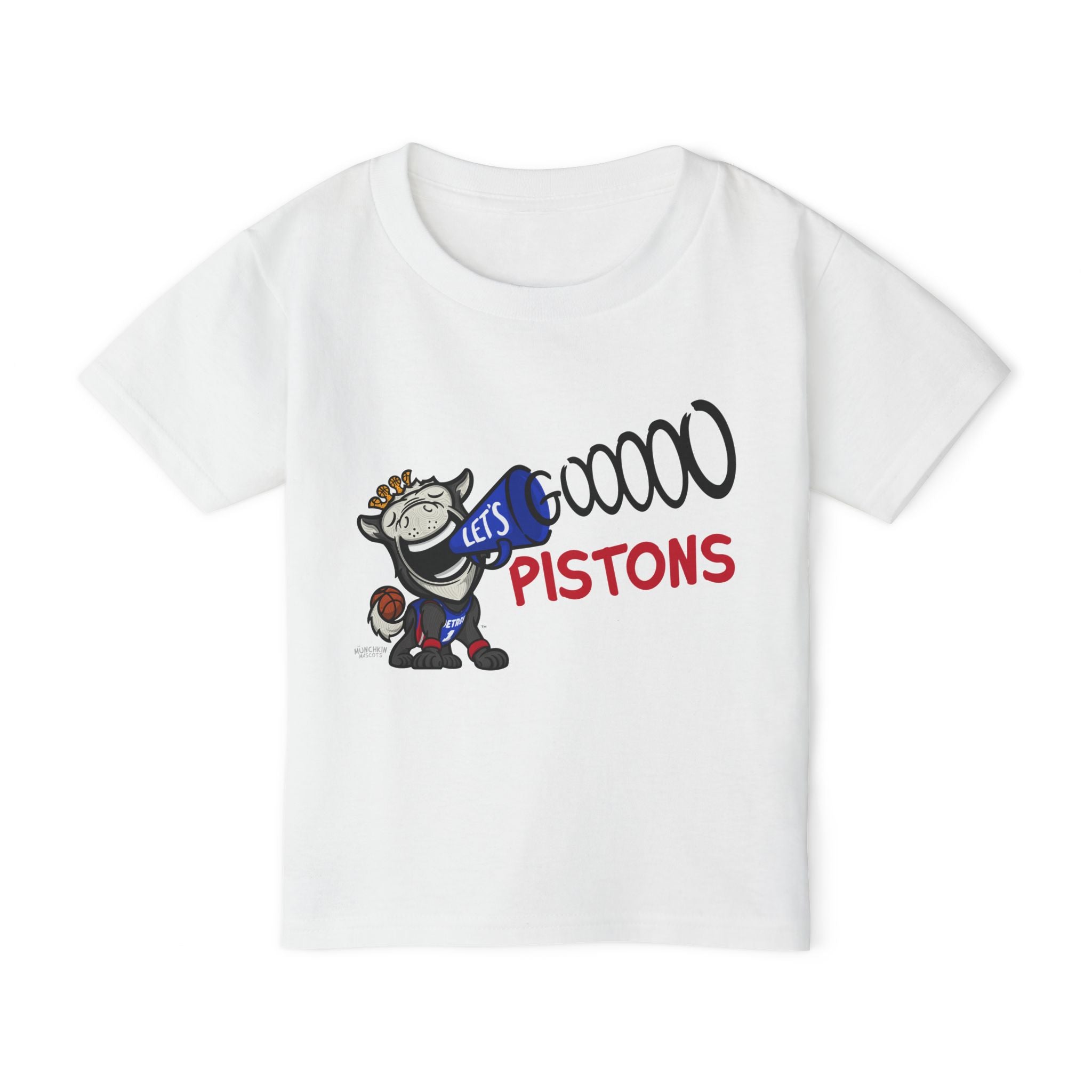Detroit Basketball Toddler Tshirt Lil' Hooper 'Let's Go' | Hand-Drawn Art | Gifts for Kids