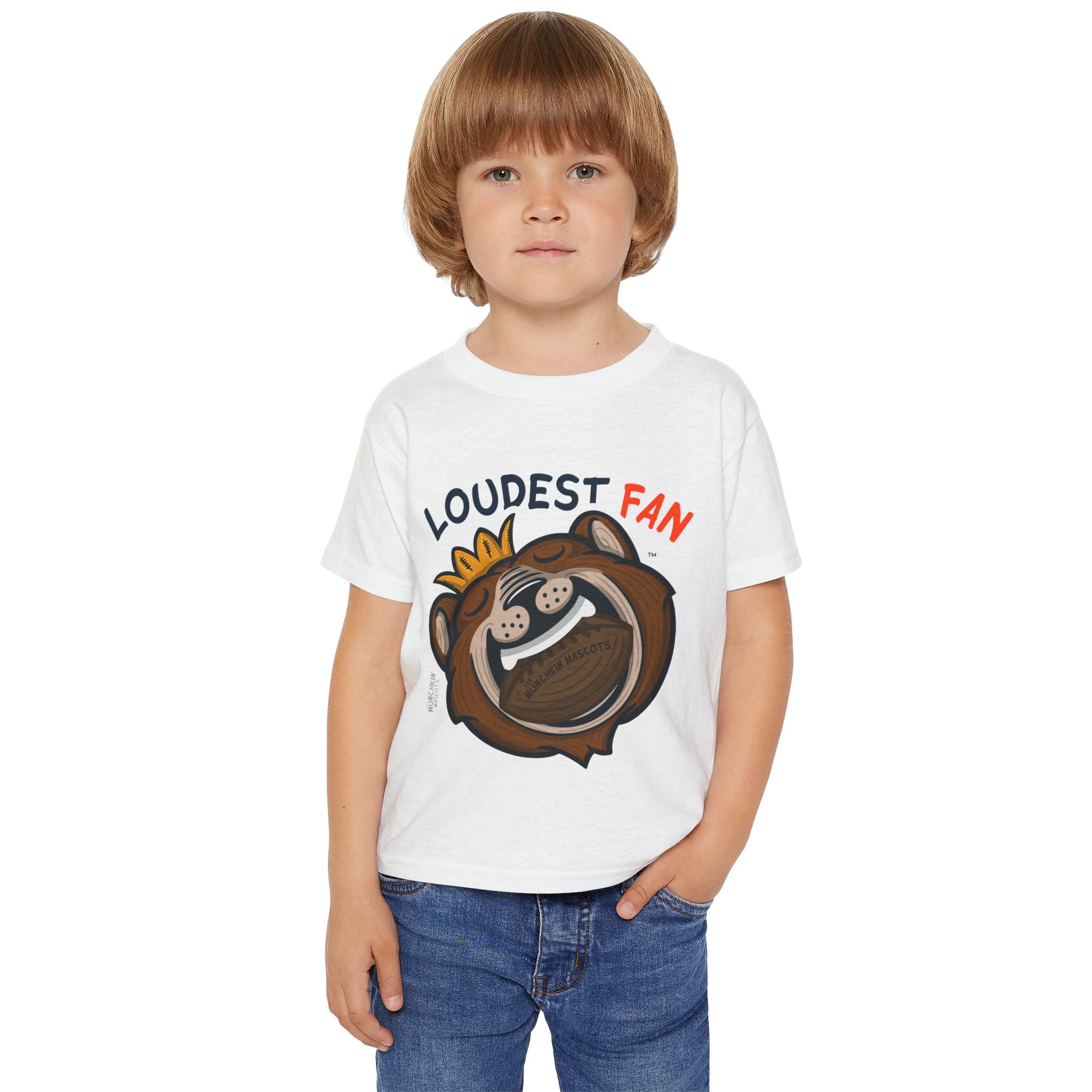 Chicago Football Toddler Tshirt Lil' Staley 'Loudest Fan' | Hand-Drawn Art | Gifts for Kids