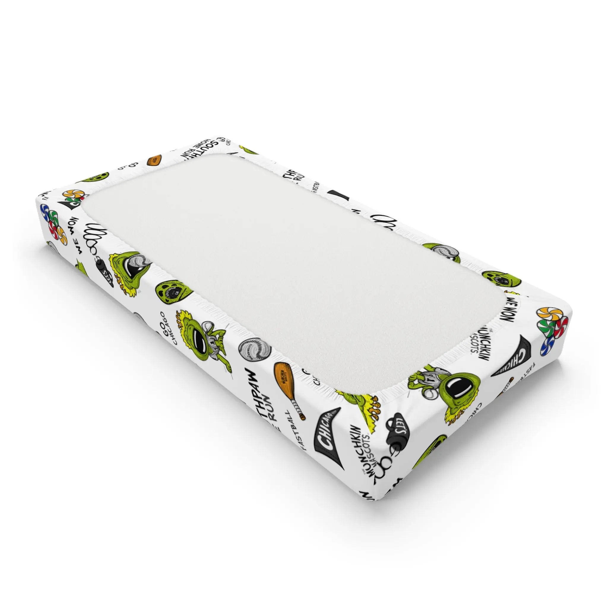 Baby Changing Pad Cover - Pattern - Lil' Southpaw CHI Baseball Printify
