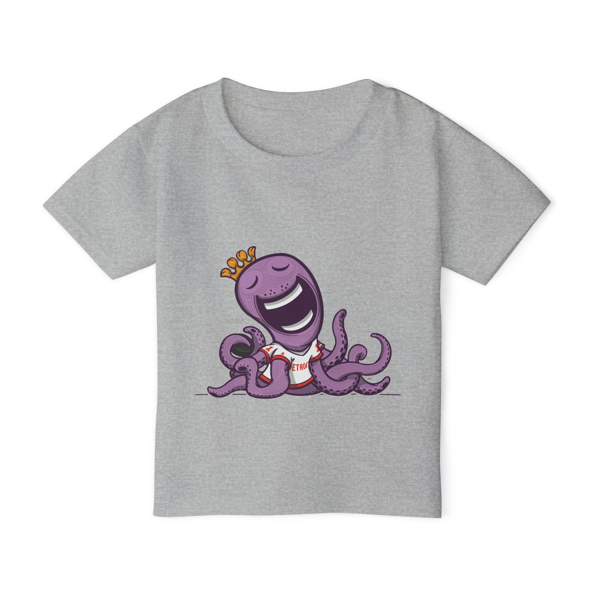 Detroit Hockey Toddler Tshirt Lil' Stanley 'Home/Away Mascot' | Hand-Drawn Art | Gifts for Kids