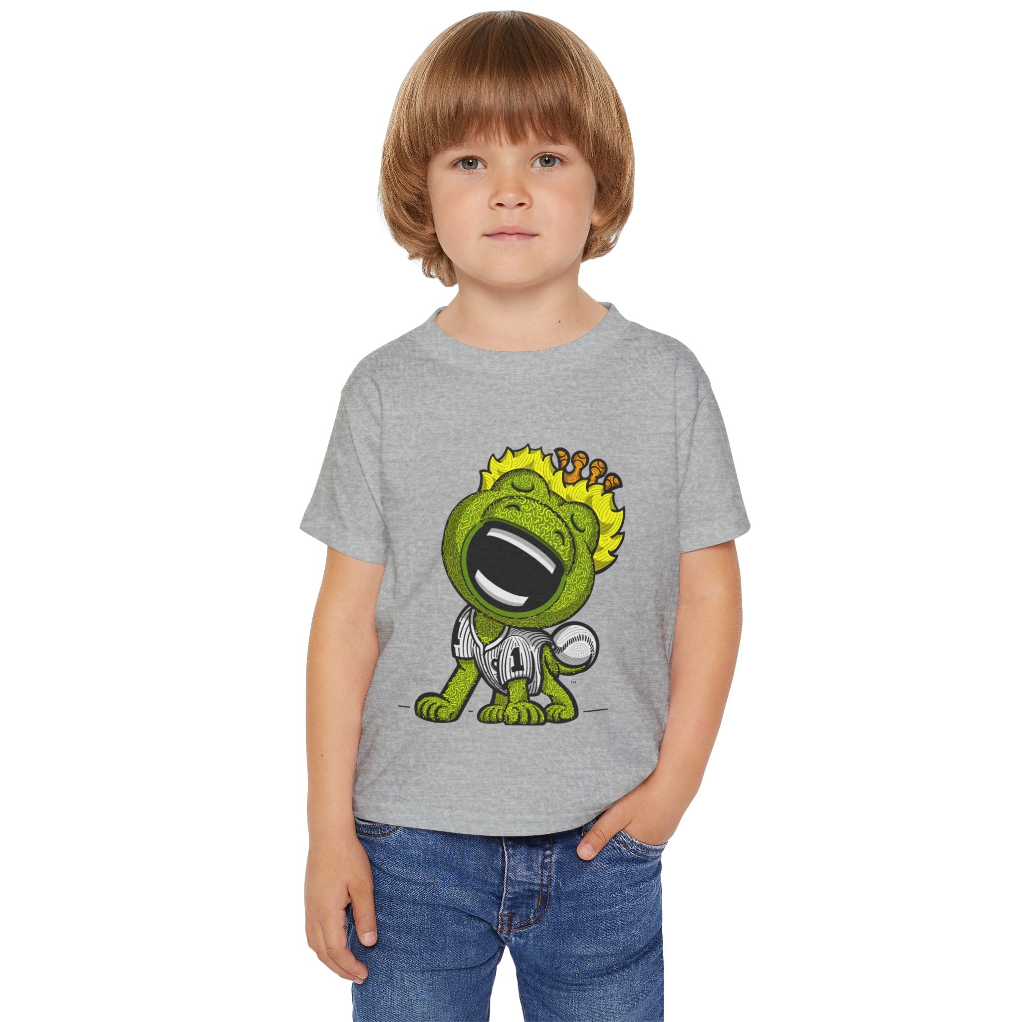 Chicago Baseball Toddler Tshirt Lil' Southpaw 'Home/Away Mascot' | Hand-Drawn Art | Gifts for Kids