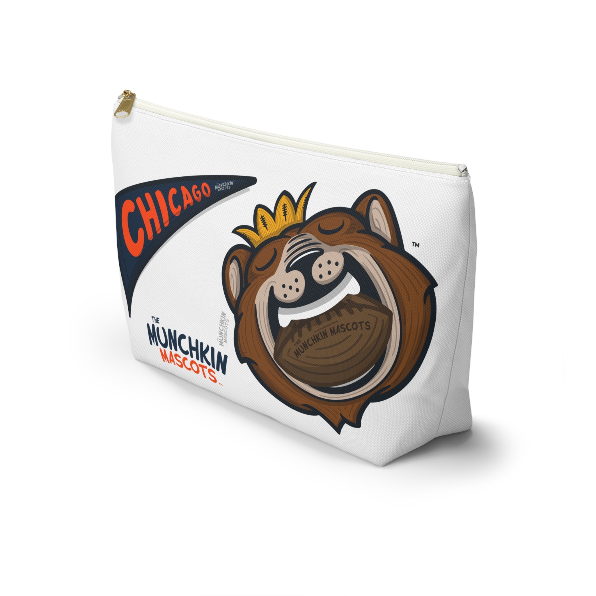 Chicago Football Accessory Pouch Lil' Staley Themed | Hand-Drawn Art | Gifts for Kids