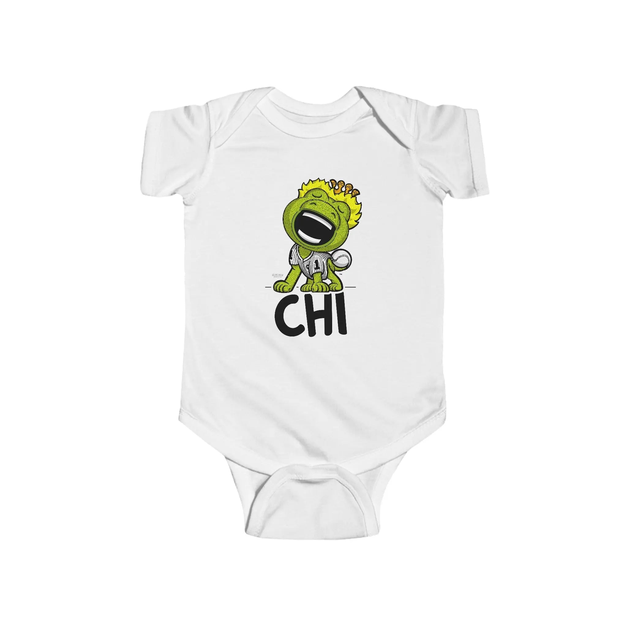 Infant Fine Jersey Bodysuit - CHI - Lil' Southpaw CHI Baseball Printify