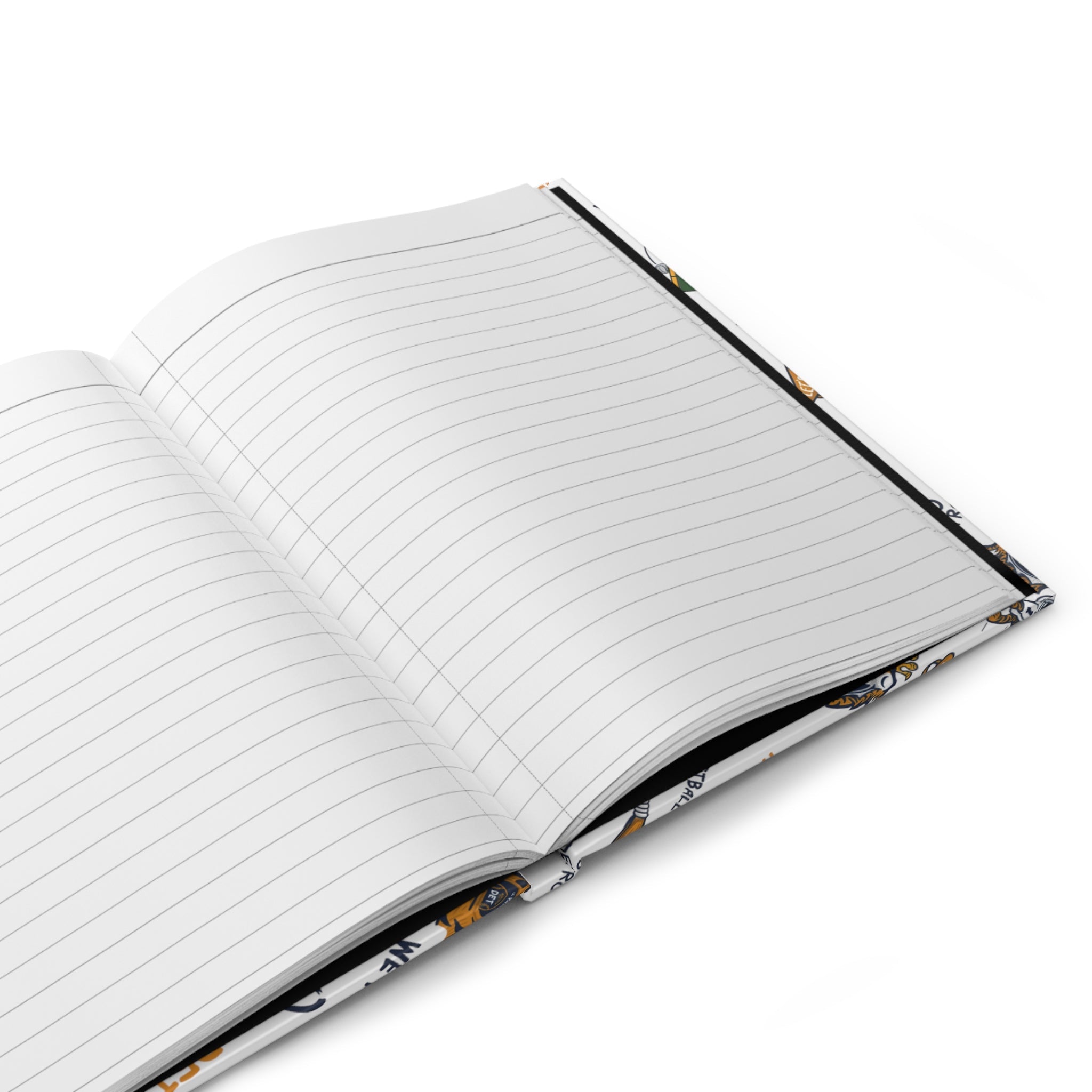 Hardcover Journal Matte - Pattern - Lil' Paws DET Baseball Printify